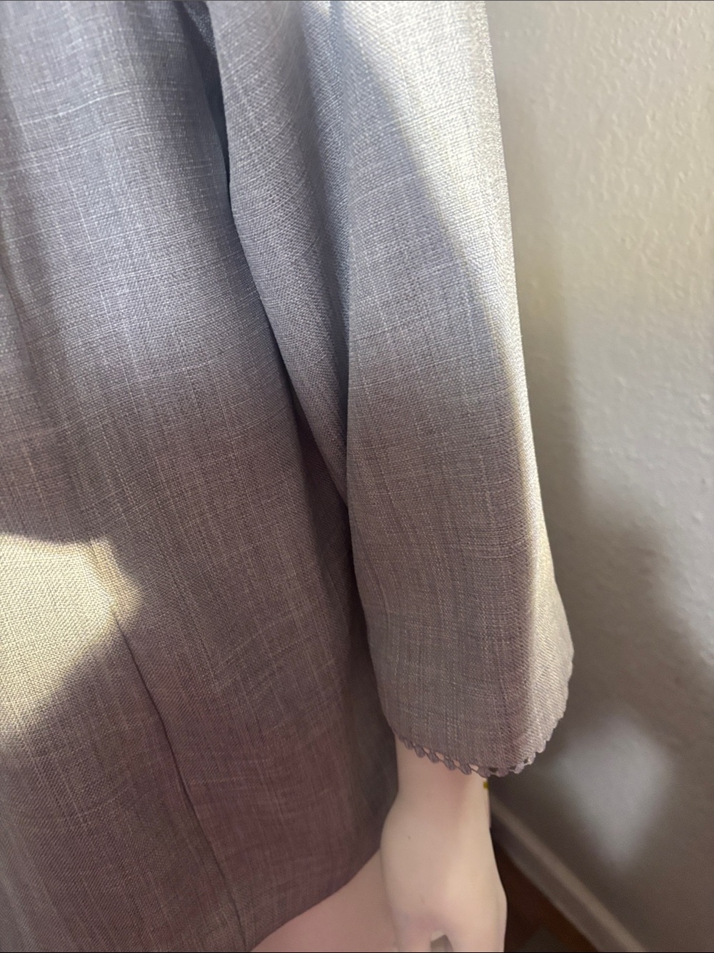 Alfred Dunner Gray Textured Open-Front Jacket - Picture 8 of 12